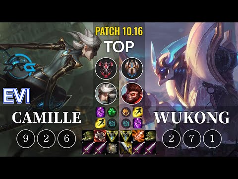 DFM Evi Camille vs Wukong Top - KR Patch 10.16