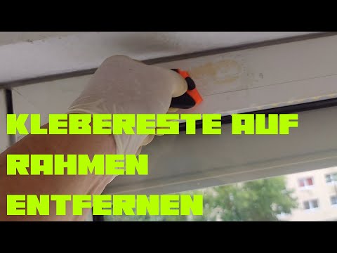 Klebereste auf Rahmen entfernen. Profi-Tip