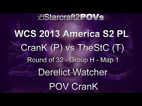 SC2 HotS - WCS 2013 AM S2 PL - CranK vs TheStC - Ro32 Group H - Map 1 - Derelict Watcher - CranK