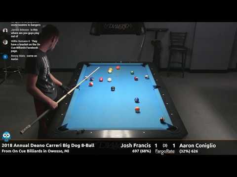 Josh Francis vs Aaron Coniglio - 2018 Annual Deano Carreri Big Dog 8-Ball