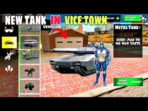 New military tank in rope hero vice town || rope hero vice town game || rope hero || #gta5 #gta