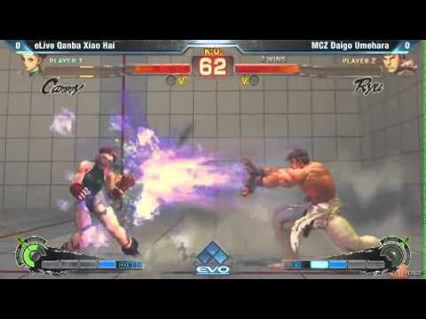 SSF4 AE - Top 8  Evo 2012 Tournament   Qanba Xiao Hai {Cammy} vs MCZ Daigo {Ryu}