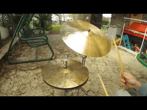 13" hfb 774g/739g thin patina hihats and 19.5" hfb 1546g thin jazz ride - BOURGIS HANDMADE CYMBALS