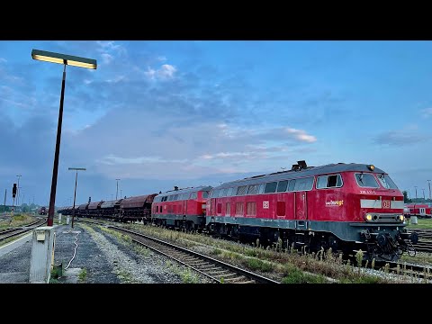 Führerstandsmitfahrt auf Baureihe 218 Doppeltraktion + 1600t Kohlezug