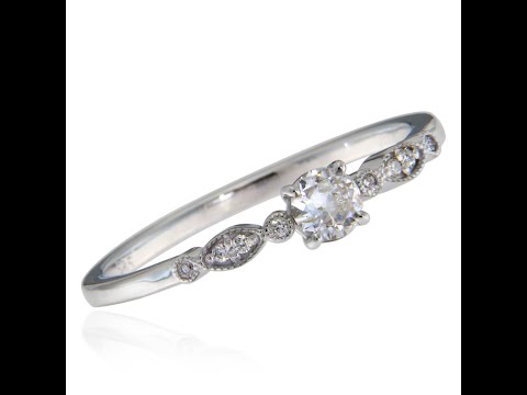 Inel Aur Alb 14k Diamante Naturale - Rafinament si Stralucire