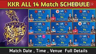 IPL 2021 Kolkata Knight Riders (KKR) Full Match Schedule,Timing,Venue and so on.