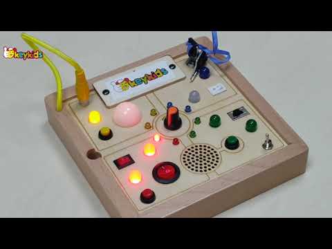 Okeykids Electric Wooden Busy Board | A Great Way to Help Kids Learning
