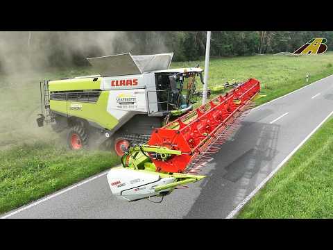 Getreideernte 2025 - Mähdrescher CLAAS LEXION 8600 , LKW & Traktor - Landwirtschaft Hof Siekerkotte