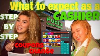 What you do as a CASHIER!✅ How to deal with coupons, giving change, customers &more! Very Detailed**