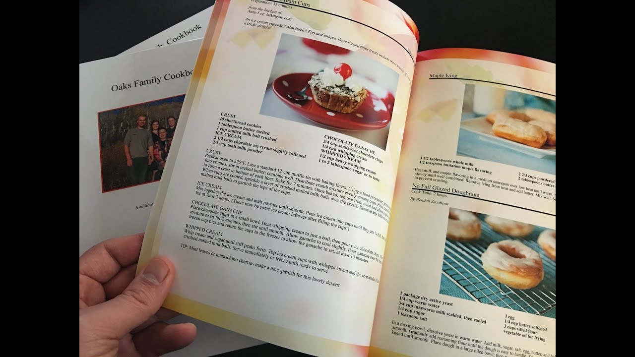 Print Professional Personal Cookbooks