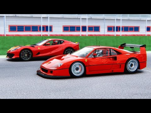 Ferrari 812 Competizione vs Ferrari F40 Competizione at Imola GP