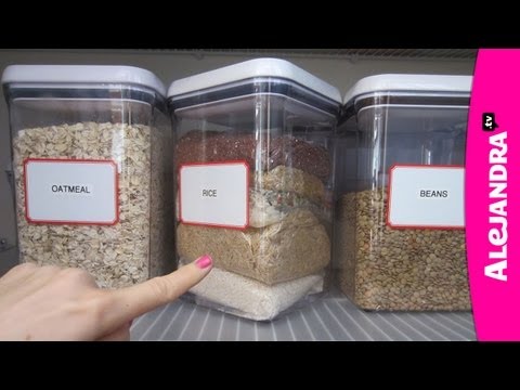Organizational tips- rice storage in the kitchen pantry
