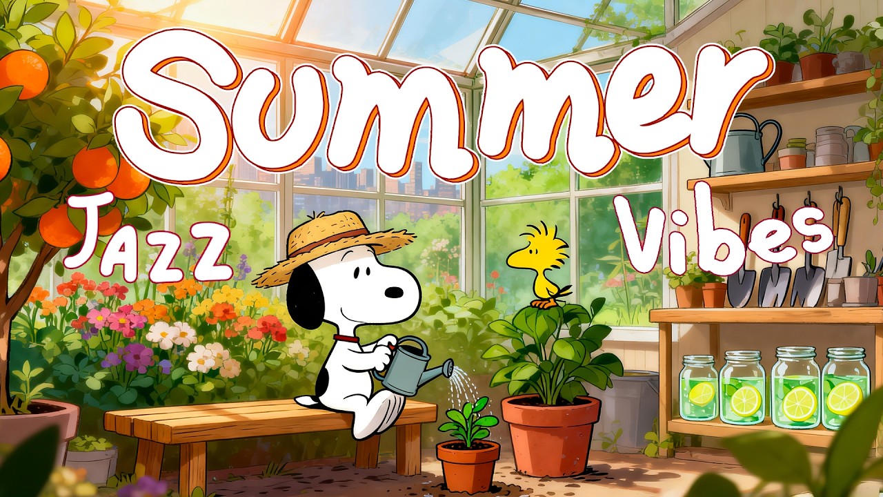 Summer Jazz Vibes with Snoopy 🍉🎶 Happy Jazz for Relax, Chill & Vacation Mood at Snoopy Station