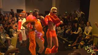 RUNWAY EVERYTHING ORANGE AND WHITE KIKI BALL