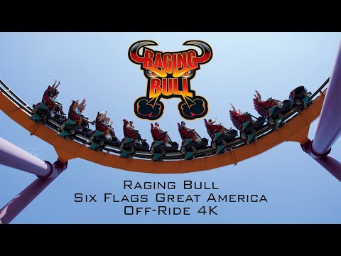 Off-ride footage of a Raging Bull train