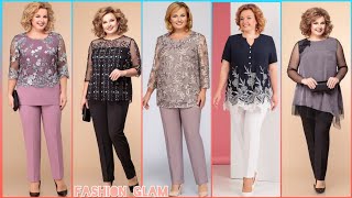 Women's Formal Wear Two Piece Fitted Pants With Top Outfits Styles/Business Women's Fashion