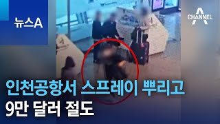 인천공항서 스프레이 뿌리고 9만 달러 절도 | 뉴스A