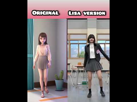 Lisa Crab Dance vs Animated Crab Dance 💃🔥 #lisa #animation #ytshorts