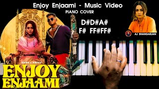 Enjoy Enjaami - Music Video Piano Cover with NOTES