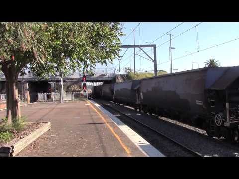 8227,8241 through Broadmeadow on a empty coal train