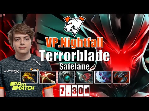 Terrorblade Safelane | VP.Nightfall | CRAZY COMEBACK TERRORBLADE 7.30D | 7.30d Gameplay Highlights