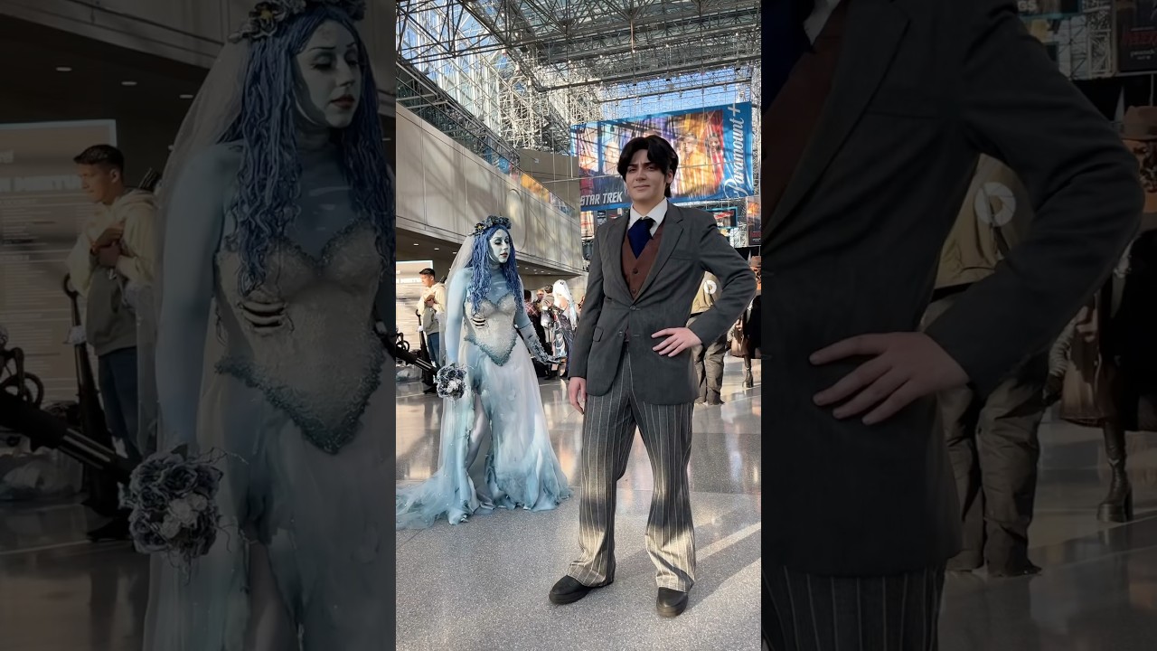 Viktor… a corpse bride behind you.!!! #corpsebride #cosplay #halloween #nycc #newyorkcomiccon
