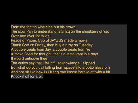 Lupe Fiasco- Piece of paper/cup of jayzus Lyrics