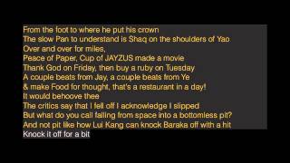 Lupe Fiasco- Piece of paper/cup of jayzus Lyrics