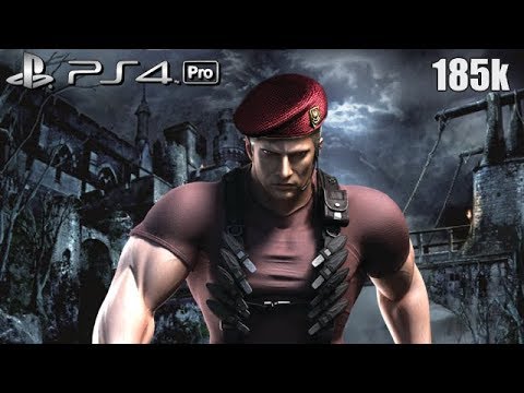Resident Evil 4 PS4 Pro Mercenaries Castle 185k Krauser 60fps