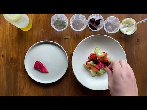 Salmon Gravlax Plating