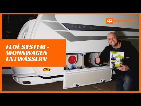 Install Floe drainage system - easily empty water pipes from caravan / motorhome