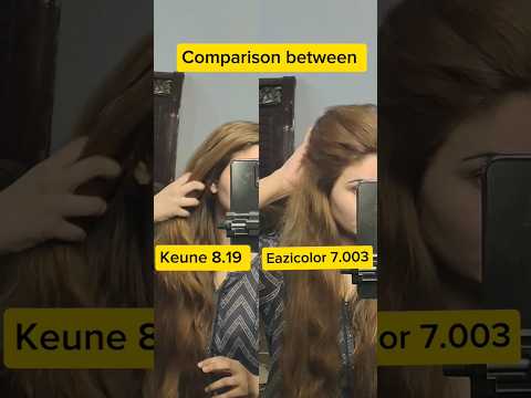 keune 8.19 vs Eazicolor 7.003 Hair color #short #trending #new