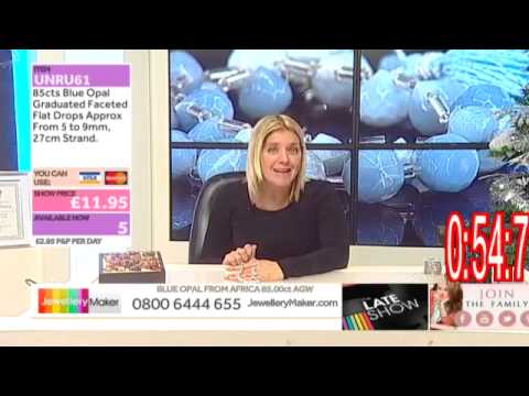 Garnet Rounds and  Iolite Slices for jewellery making: JewelleryMaker LIVE 30/12/2014