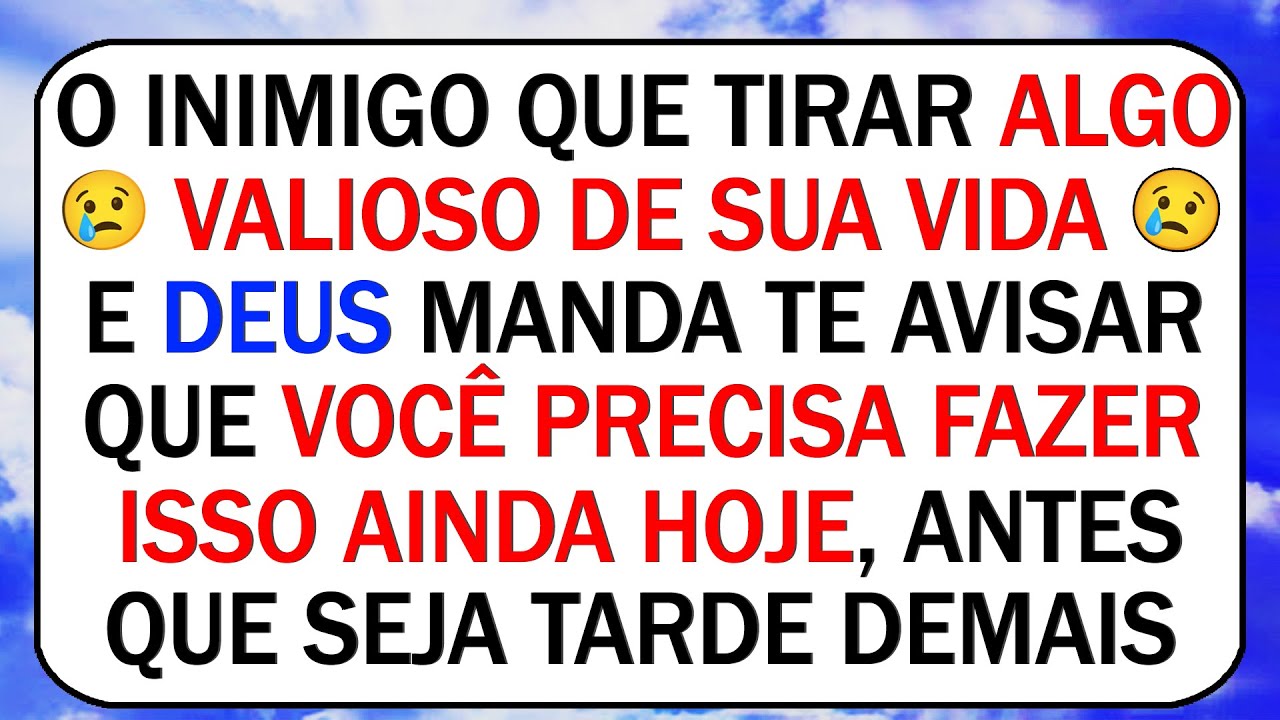 ✝️ O dIABO QUER TIRAR ALGO VALIOSO DE VOCÊ MAS NÃO VAI CONSEGUIR SE VOCÊ...😭