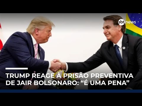 Trump reage à prisão preventiva de Jair Bolsonaro: “É uma pena” | #SBTNews