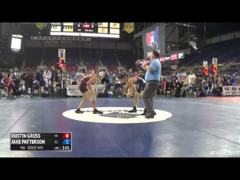 145 Champ. Round 2 - Jake Patterson (Kansas) vs. Dustin Gross (Michigan)