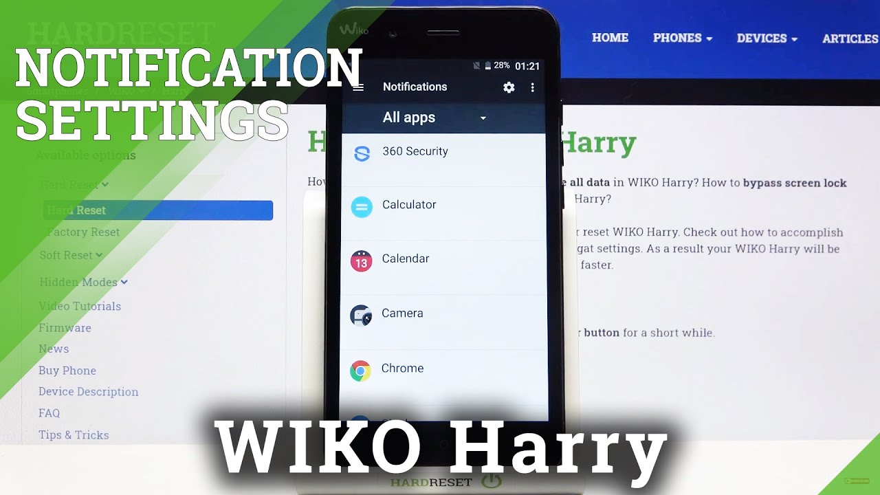 How to Operate Notifications Settings in Wiko Harry – Turn Off Apps Notifications