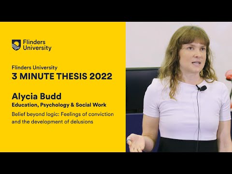 Flinders 3 Minute Thesis 2022 - Alycia Budd