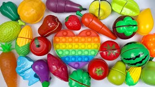 Cutting Fruits and Vegetables ASMR, MANGO | Satisfying Video Wooden & Plastic Squishy Pop it