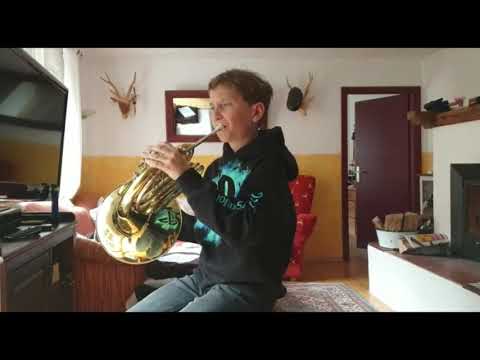 Maximilan lernt Horn im Musikum Pongau