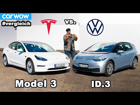 Welcher ist besser? Tesla Model 3 vs. VW ID.3 - Kampf der Elektro-Kompakten! Vergleich | Urteil