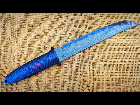 Making WOOTZ Steel from Bearing Balls | Making a carbon tanto knife