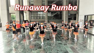 Runaway Rumba│Line Dance by Darren, David, Elaine, Rob &amp; I.C.E.│Demo &amp; Walk Through║失控的倫巴│排舞│含導跳│4K