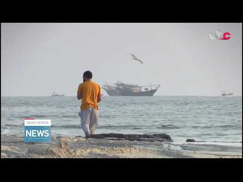 Al Khaluf beach in Governorate of Wusta, Beautiful touristic destination.