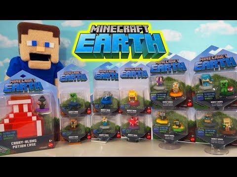 Puppet Steve - Minecraft, FNAF & Toy Unboxings - MINECRAFT EARTH Gameplay & Mattel Mini Figures Series 1 Unboxing