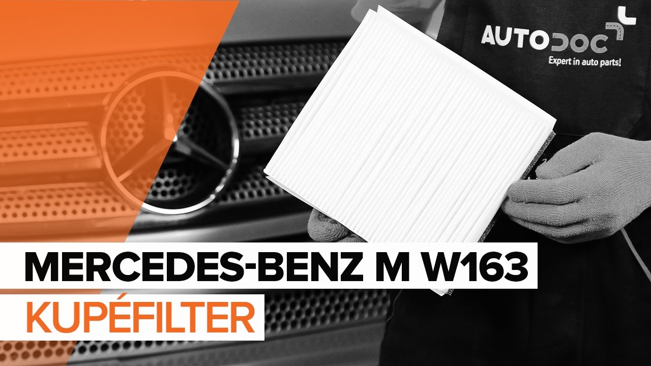 Byta kupéfilter på Mercedes ML W163 – utbytesguide