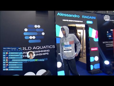 200 Freestyle Men  - World Aquatics Junior Swimming Championships 2023 Netanya