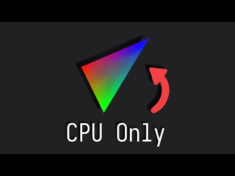 No OpenGL Rainbow Triangle (Olive.c Ep.11 - Barycentric Coordinates and Triangular Interpolation)