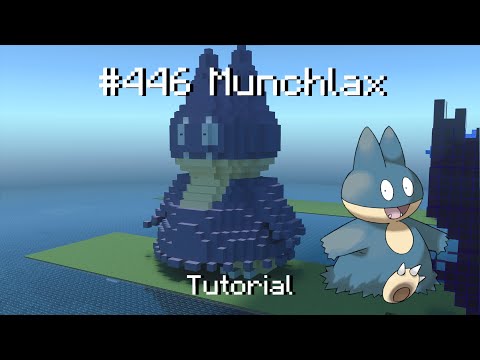 Sleiny boi - How to build a Pokémon Munchlax statue in Minecraft (Tutorial)