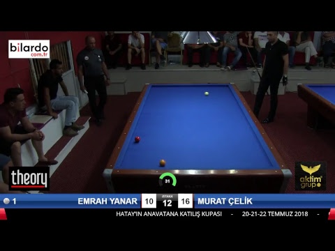 EMRAH YANAR & MURAT ÇELİK Bilardo Maçı - HATAYIN ANVATANA KATILIŞ KUPASI-3. Tur